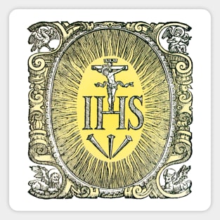 Jesus Monogram with Four Evangelists Magnet